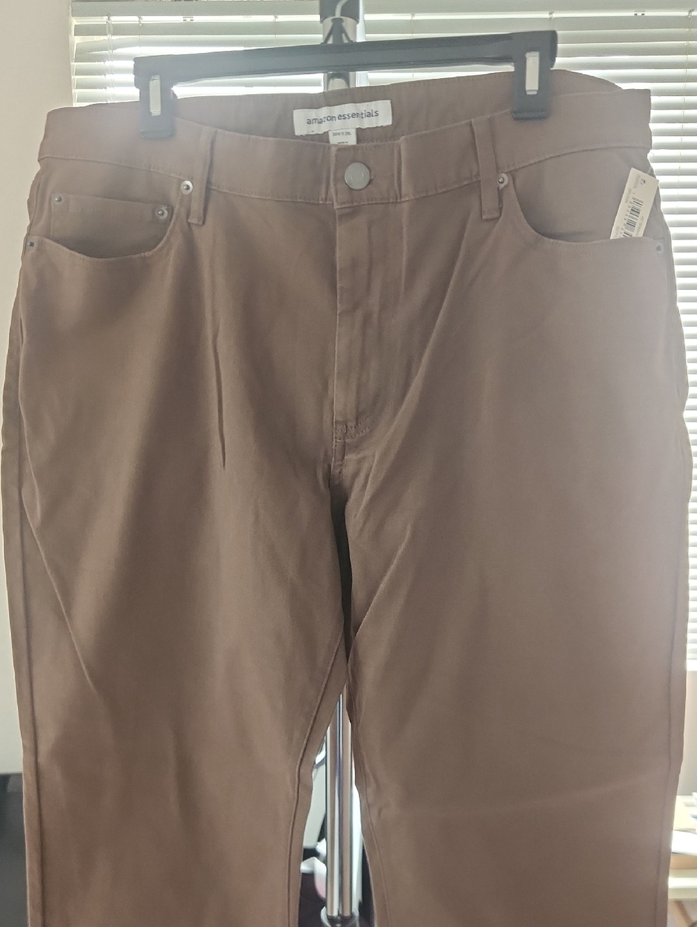 Amazon Essentials Brown Straight-Leg Pants